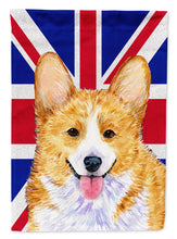 Load image into Gallery viewer, Corgi with English Union Jack British Flag Flag Canvas House Size SS4928CHF