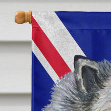 Load image into Gallery viewer, Keeshond with English Union Jack British Flag Flag Canvas House Size SS4930CHF