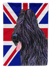 Load image into Gallery viewer, Briard with English Union Jack British Flag Flag Canvas House Size SS4931CHF