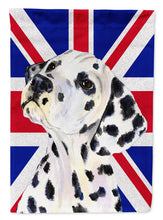 Load image into Gallery viewer, Dalmatian with English Union Jack British Flag Flag Canvas House Size SS4934CHF