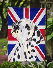 Load image into Gallery viewer, Dalmatian with English Union Jack British Flag Garden Flag - Outdoor Decorative Yard Flag