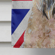 Load image into Gallery viewer, Wheaten Terrier Soft Coated with English Union Jack British Flag Flag Canvas House Size SS4935CHF