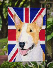 Load image into Gallery viewer, Bull Terrier with English Union Jack British Flag Garden Flag - Outdoor Decorative Yard Flag