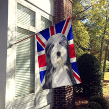 Load image into Gallery viewer, Bearded Collie with English Union Jack British Flag Flag Canvas House Size SS4939CHF