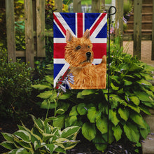 Load image into Gallery viewer, Norwich Terrier with English Union Jack British Flag Garden Flag - Outdoor Decorative Yard Flag SS4941GF