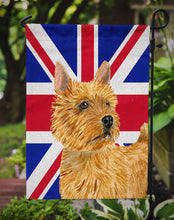 Load image into Gallery viewer, Norwich Terrier with English Union Jack British Flag Garden Flag - Outdoor Decorative Yard Flag SS4941GF