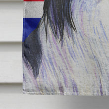 Load image into Gallery viewer, Papillon with English Union Jack British Flag Flag Canvas House Size SS4947CHF