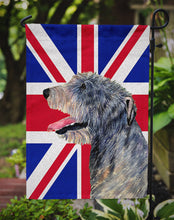 Load image into Gallery viewer, Irish Wolfhound with English Union Jack British Flag Garden Flag - Outdoor Decorative Yard Flag SS4948GF