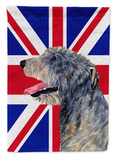 Load image into Gallery viewer, Irish Wolfhound with English Union Jack British Flag Garden Flag - Outdoor Decorative Yard Flag SS4948GF