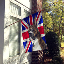 Load image into Gallery viewer, Boxer with English Union Jack British Flag Flag Canvas House Size SS4950CHF