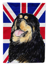 Load image into Gallery viewer, Tibetan Spaniel with English Union Jack British Flag Flag Canvas House Size SS4954CHF