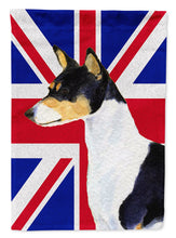Load image into Gallery viewer, Basenji with English Union Jack British Flag Garden Flag – Decorative Outdoor Yard Flag SS4956GF