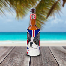 Load image into Gallery viewer, Boston Terrier with English Union Jack British Flag Slim Can Hugger – Fun &amp; Functional Drink Coolers SS4958MUK