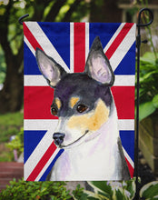 Load image into Gallery viewer, Rat Terrier with English Union Jack British Flag Garden Flag - Outdoor Decorative Yard Flag SS4960GF