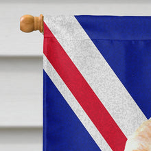 Load image into Gallery viewer, Cocker Spaniel Buff with English Union Jack British Flag Flag Canvas House Size SS4964CHF