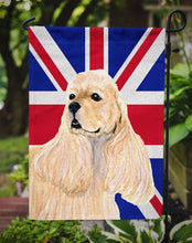 Load image into Gallery viewer, Cocker Spaniel Buff with English Union Jack British Flag Garden Flag - Outdoor Decorative Yard Flag