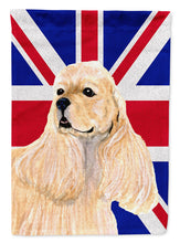 Load image into Gallery viewer, Cocker Spaniel Buff with English Union Jack British Flag Garden Flag - Outdoor Decorative Yard Flag