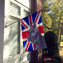 Load image into Gallery viewer, Schnauzer with English Union Jack British Flag Flag Canvas House Size SS4965CHF