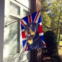 Load image into Gallery viewer, Rottweiler with English Union Jack British Flag Flag Canvas House Size SS4966CHF