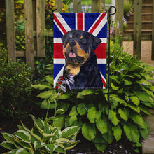 Load image into Gallery viewer, Rottweiler with English Union Jack British Flag Garden Flag – Decorative Outdoor Yard Flag SS4966GF