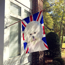 Load image into Gallery viewer, Bichon Frise with English Union Jack British Flag Flag Canvas House Size SS4968CHF
