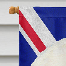 Load image into Gallery viewer, Bichon Frise with English Union Jack British Flag Flag Canvas House Size SS4968CHF