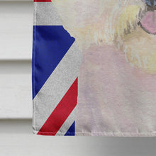 Load image into Gallery viewer, Bichon Frise with English Union Jack British Flag Flag Canvas House Size SS4968CHF
