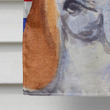 Load image into Gallery viewer, Basset Hound with English Union Jack British Flag Flag Canvas House Size SS4970CHF