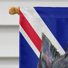 Load image into Gallery viewer, Scottish Terrier with English Union Jack British Flag Flag Canvas House Size SS4971CHF