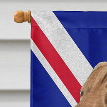 Load image into Gallery viewer, Curly Coated Retriever with English Union Jack British Flag Flag Canvas House Size SS4973CHF