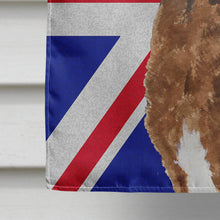 Load image into Gallery viewer, Curly Coated Retriever with English Union Jack British Flag Flag Canvas House Size SS4973CHF