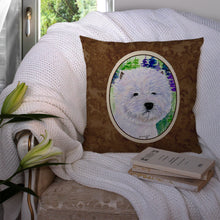 Load image into Gallery viewer, Westie Throw Pillow - 14x14 Decorative Pillow – Art for Your Home &amp; Patio