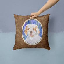 Load image into Gallery viewer, Clumber Spaniel Throw Pillow - 14x14 Decorative Pillow – Art for Your Home &amp; Patio