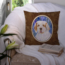 Load image into Gallery viewer, Clumber Spaniel Throw Pillow - 14x14 Decorative Pillow – Art for Your Home &amp; Patio