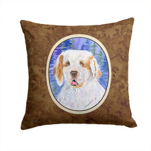 Load image into Gallery viewer, Clumber Spaniel Throw Pillow - 14x14 Decorative Pillow – Art for Your Home &amp; Patio