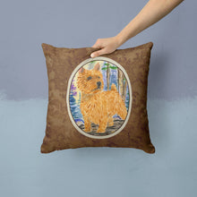 Load image into Gallery viewer, Norwich Terrier Throw Pillow - 14x14 Decorative Pillow – Art for Your Home &amp; Patio