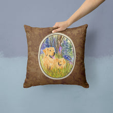 Load image into Gallery viewer, Golden Retriever Throw Pillow - 14x14 Decorative Pillow – Art for Your Home &amp; Patio