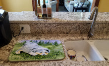 Load image into Gallery viewer, Australian Shepherd Dish Drying Mat – Absorbent, Artistic Kitchen Essentials SS8015DDM