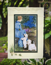 Load image into Gallery viewer, Lady with her  Westie Garden Flag – Decorative Outdoor Yard Flag