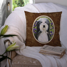 Load image into Gallery viewer, Bearded Collie Throw Pillow - 14x14 Decorative Pillow – Art for Your Home &amp; Patio