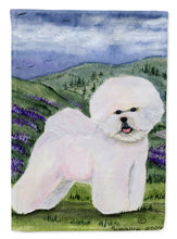 Load image into Gallery viewer, Bichon Frise Flag Canvas House Size