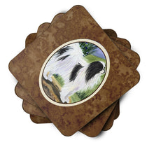 Load image into Gallery viewer, Japanese Chin Coasters - Set of 4 Lightweight Foam, Absorbent Drink Coasters