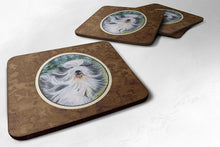 Load image into Gallery viewer, Bearded Collie Coasters - Set of 4 Lightweight Foam, Absorbent Drink Coasters