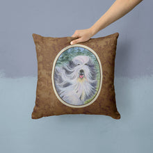 Load image into Gallery viewer, Bearded Collie Throw Pillow - 14x14 Decorative Pillow – Art for Your Home &amp; Patio