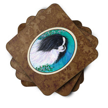 Load image into Gallery viewer, Japanese Chin Coasters - Set of 4 Lightweight Foam, Absorbent Drink Coasters