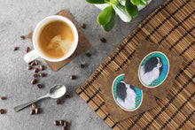 Load image into Gallery viewer, Japanese Chin Coasters - Set of 4 Lightweight Foam, Absorbent Drink Coasters