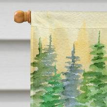 Load image into Gallery viewer, Lady with her Norwegian Elkhound Flag Canvas House Size