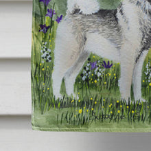 Load image into Gallery viewer, Lady with her Norwegian Elkhound Flag Canvas House Size