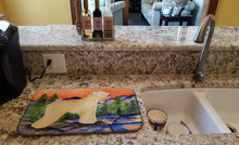 Load image into Gallery viewer, Wheaten Terrier Soft Coated Dish Drying Mat – Absorbent, Artistic Kitchen Essentials SS8182DDM