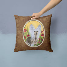 Load image into Gallery viewer, Chinese Crested Throw Pillow - 14x14 Decorative Pillow – Art for Your Home &amp; Patio